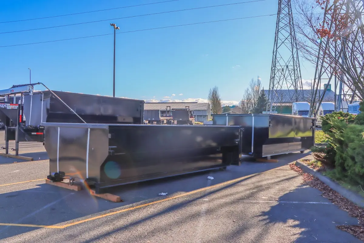 Roll-off dumpster ready for waste disposal at job site for Estate Cleanout Dumpster Rental in South Ogden